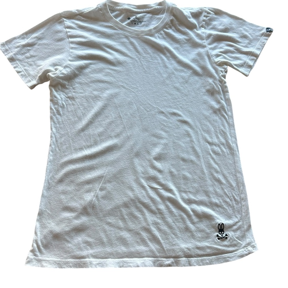 Psycho Bunny Logo White‎ T Shirt Women’s Size Small 100% Cotton
